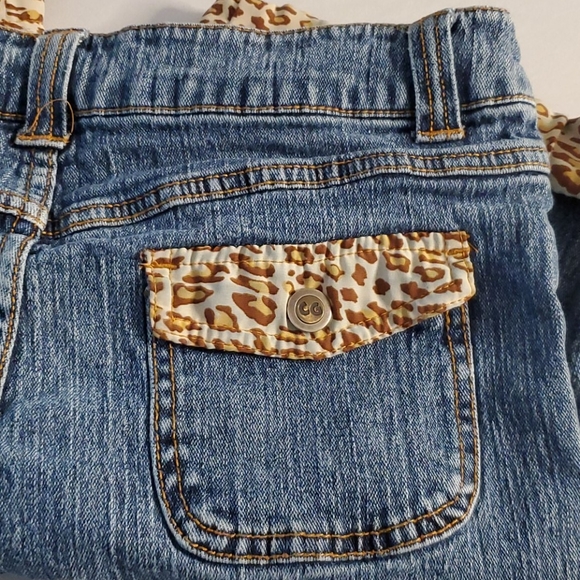 Cheetah Girls blue jeans shorts w/ cheetah designs - Picture 8 of 13